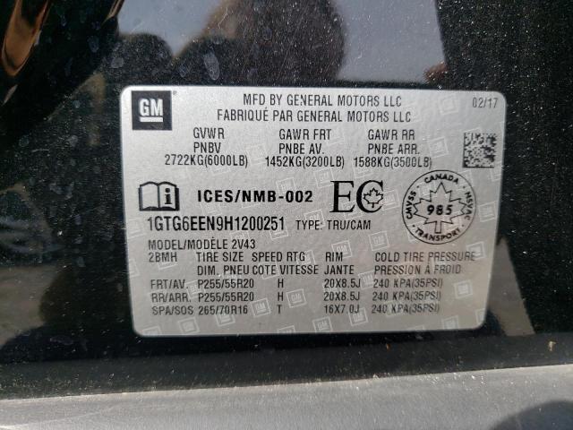 2017 GMC CANYON DEN 1GTG6EEN9H1200251