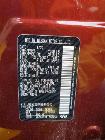 2022 INFINITI QX80 SENSO JN8AZ2BDXN9870240