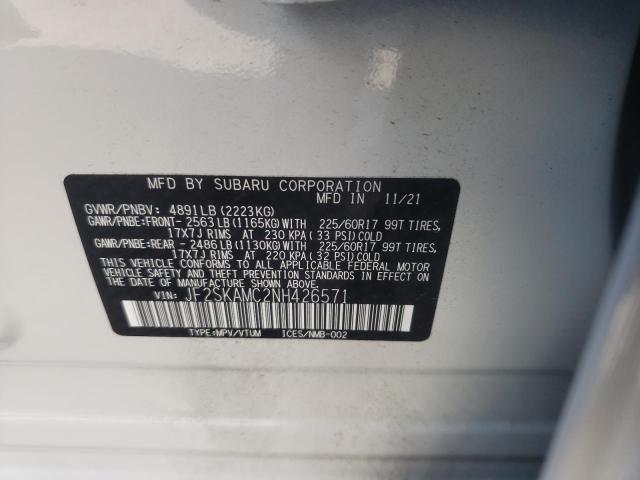 2022 SUBARU FORESTER W JF2SKAMC2NH426571