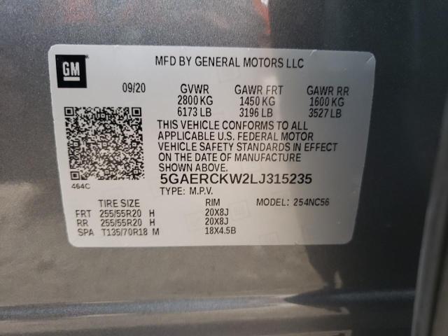 2020 BUICK ENCLAVE PR 5GAERCKW2LJ315235