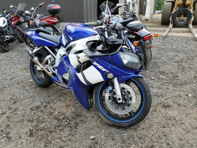 Salvage cars for sale from Copart Lyman, ME: 2002 Yamaha YZFR6 L