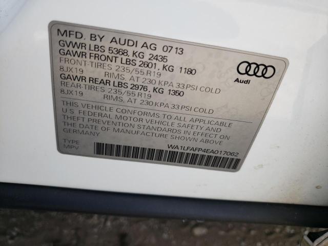 VIN WA1LFAFP4EA017062 2014 Audi Q5, Premium Plus no.10