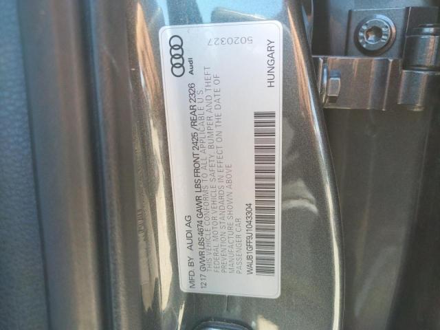 2018 AUDI S3 PREMIUM WAUB1GFF9J1043304