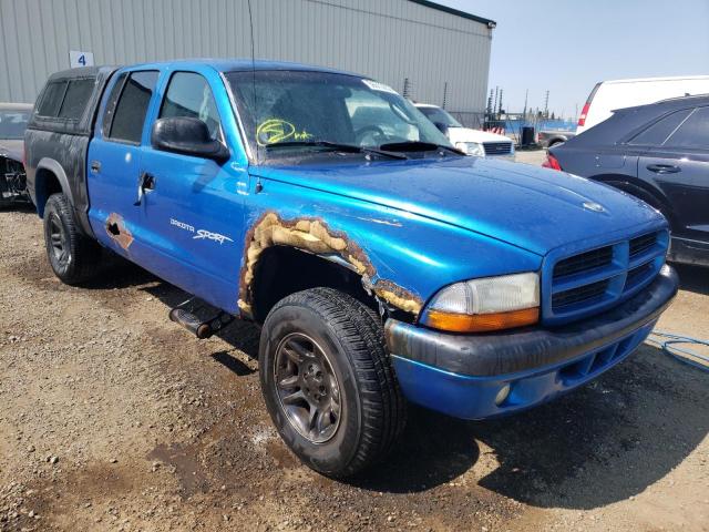 Salvage cars for sale from Copart Rocky View County, AB: 2001 Dodge Dakota Quattro