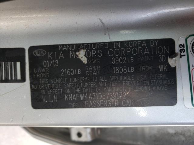 KNAFW4A31D5733172 KIA FORTE SX