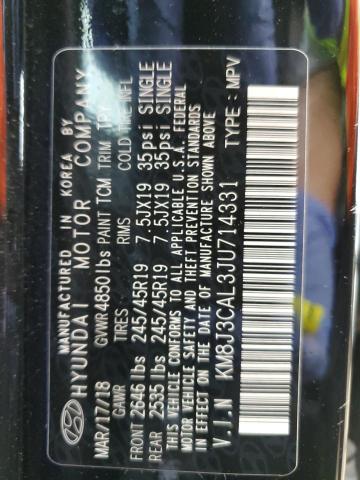 2018 HYUNDAI TUCSON SPO KM8J3CAL3JU714331