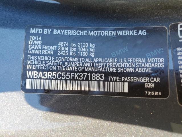 2015 BMW 435 XI WBA3R5C55FK371883