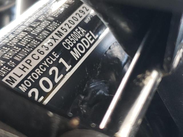 2021 HONDA CB500 FA - MLHPC635XM5200292