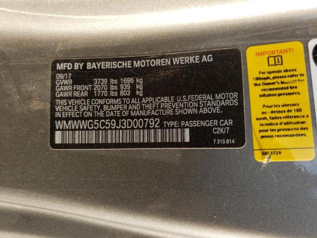WMWWG5C59J3D00792 Mini Cooper