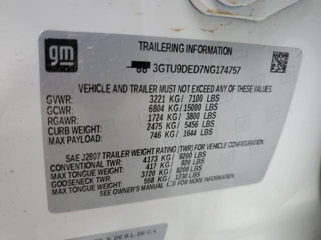 2022 GMC SIERRA LIM 3GTU9DED7NG174757