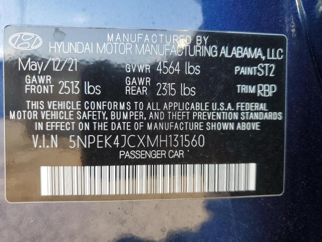 2021 HYUNDAI SONATA N L 5NPEK4JCXMH131560