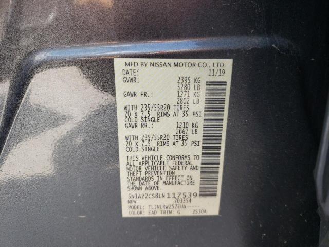 2020 NISSAN MURANO SL 5N1AZ2CS8LN117539