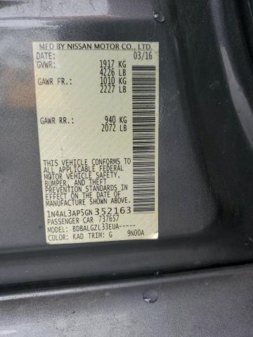 2016 NISSAN ALTIMA 2.5 - 1N4AL3AP5GN352163
