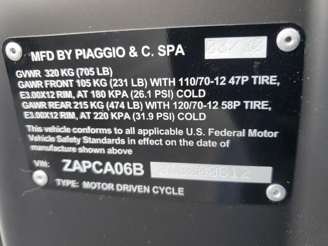 2020 VESPA SPRINT ZAPCA06B9L5200612