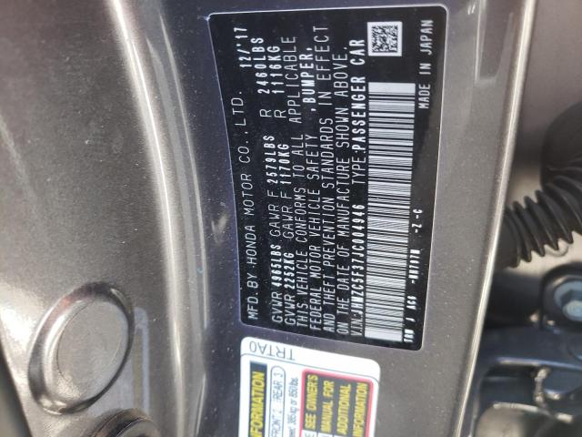 2018 HONDA CLARITY TO JHMZC5F37JC004946
