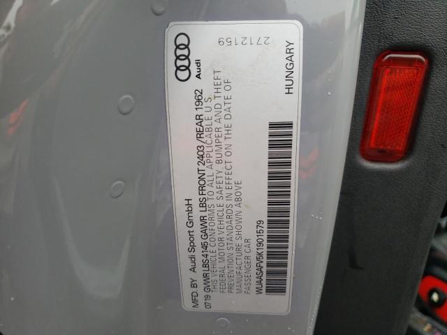 2019 AUDI TT RS WUAASAFV5K1901579