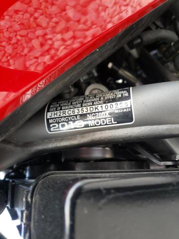 2013 HONDA NC700X JH2RC6353DK100295