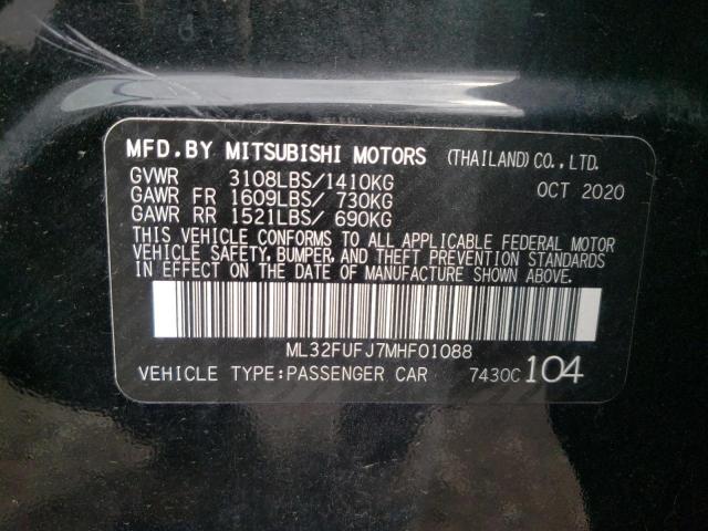 2021 MITSUBISHI MIRAGE ML32FUFJ7MHF01088