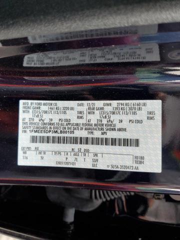 2021 FORD BRONCO BAS 1FMEE5DP3MLB00105