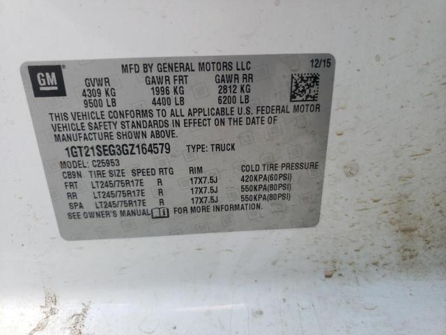 2016 GMC SIERRA C25 1GT21SEG3GZ164579