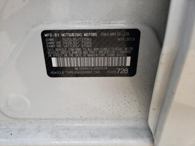 2020 MITSUBISHI MIRAGE LE ML32A5HJ1LH002574