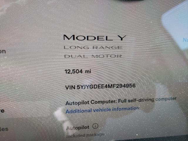 2021 TESLA MODEL Y - 5YJYGDEE4MF294956