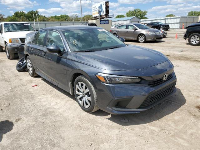 Salvage cars for sale from Copart Wichita, KS: 2022 Honda Civic LX