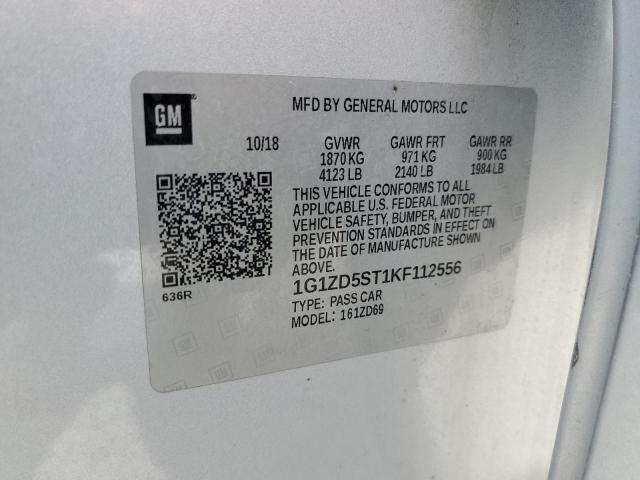 2019 CHEVROLET MALIBU  LT - 1G1ZD5ST1KF112556