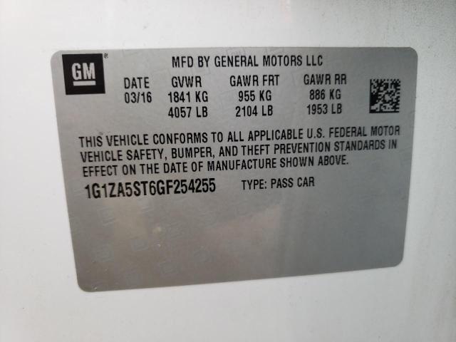 2016 CHEVROLET MALIBU L 1G1ZA5ST6GF254255