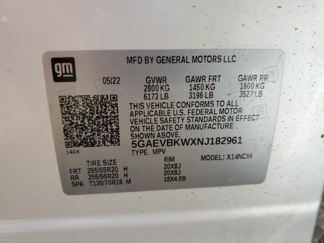 2022 BUICK ENCLAVE PR 5GAEVBKWXNJ182961