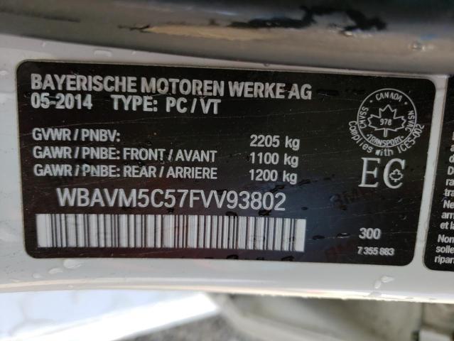 2015 BMW X1 XDRIVE3 WBAVM5C57FVV93802