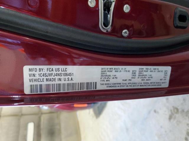 2022 JEEP GRAND WAGO 1C4SJVFJ4NS106451