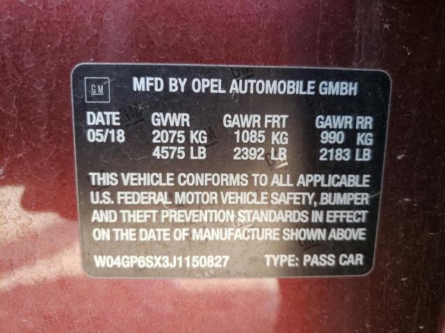 2018 BUICK REGAL ESSE W04GP6SX3J1150827