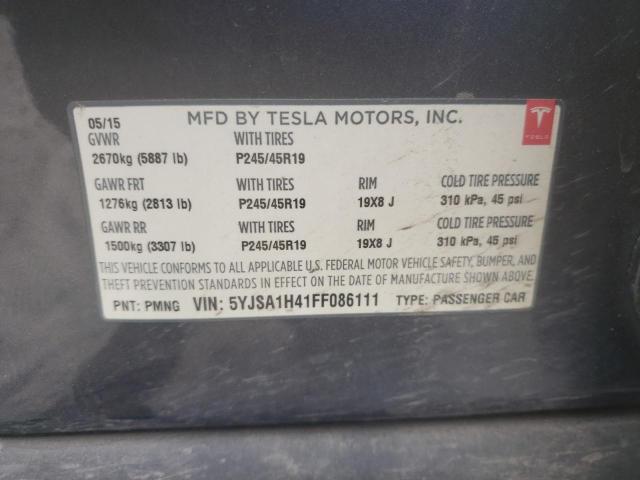 2015 TESLA MODEL S P8 5YJSA1H41FF086111