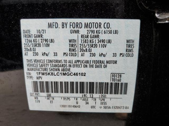 2021 FORD EXPLORER K 1FM5K8LC1MGC46102