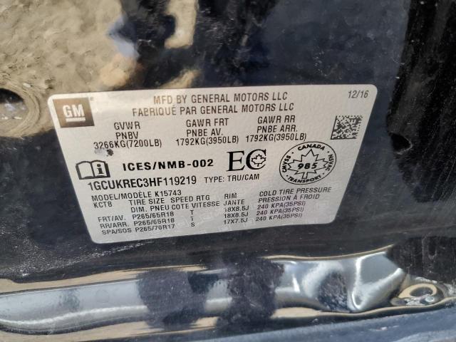 2017 CHEVROLET SILVER1500 1GCUKREC3HF119219