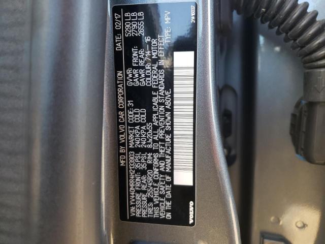 2017 VOLVO XC60 T5 DY YV440MRR4H2133903