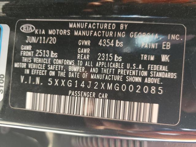 5XXG14J2XMG002085 KIA K5 LXS