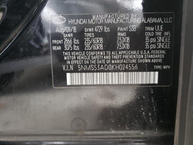 2019 HYUNDAI SANTA FE L - 5NMS53AD0KH024556