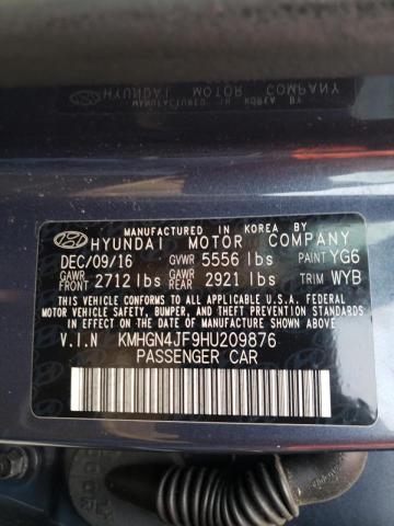 2017 GENESIS G80 ULTIMA KMHGN4JF9HU209876