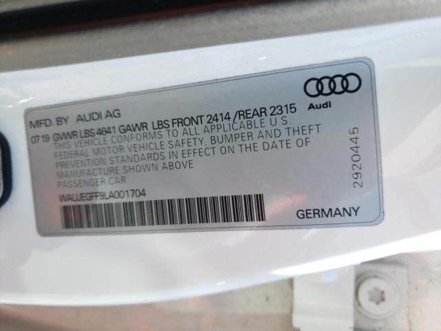 2020 AUDI A3 S-LINE WAUJEGFF9LA001704