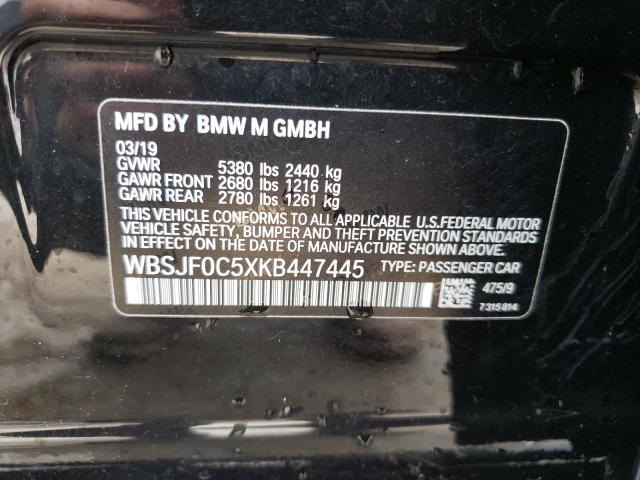 2019 BMW M5 WBSJF0C5XKB447445
