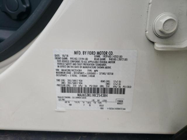 2019 FORD ECOSPORT T MAJ6S3KL1KC254384