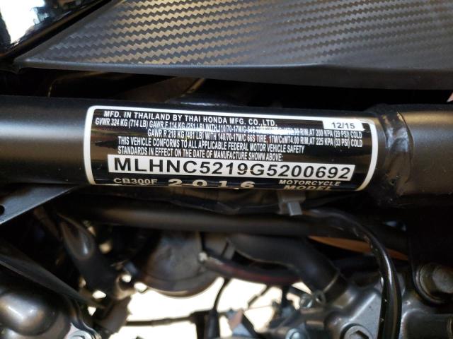 2016 HONDA CB300 F MLHNC5219G5200692
