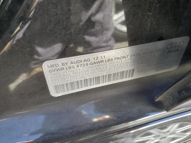 2012 Audi A4 Premium Plus VIN: WAUEFAFLXCN019431 Lot: 50830314