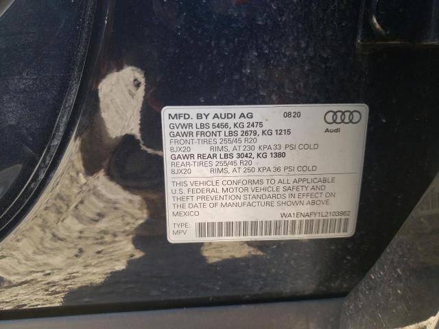 2020 AUDI Q5 TITANIU WA1ENAFY1L2103862