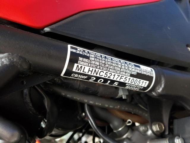 2015 HONDA CB300 F MLHNC5217F5100511