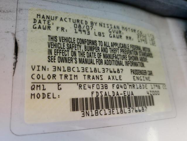 2008 Nissan Versa S VIN: 3N1BC13E18L376687 Lot: 82851923