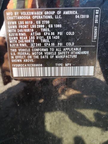 2019 VOLKSWAGEN ATLAS S 1V2GR2CA1KC559836