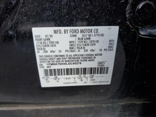 2020 FORD EXPLORER X - 1FMSK7DHXLGC45276